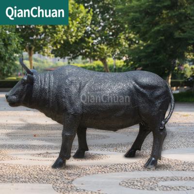 China China Fiberglass Resin Cattle Sculpture For Decoration Custom Fiberglass Sculpture for sale