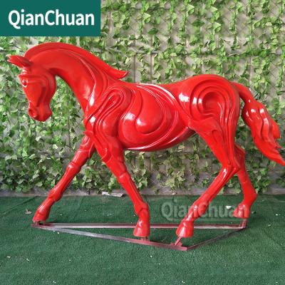 China China Real-size Simulation Horse Sculpture Square Art Sculpture for sale