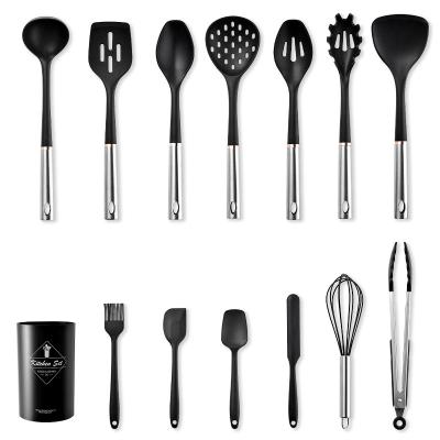 China New Sustainable 14 Pieces Set Food Grade Silicone Cooking Bakeware Kitchenware Accessories Set Kitchen Utensil Set for sale