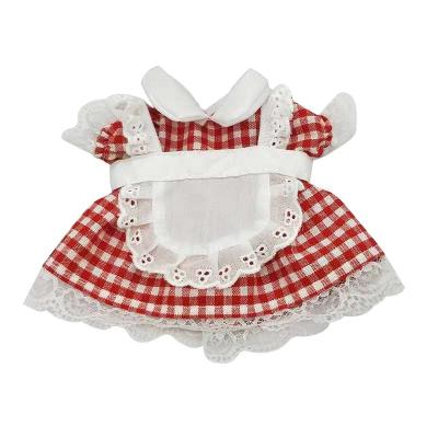 China Toy Manufacturers Soft Custom INS The Same Net Red Replacement Of The Lamb Doll Clothes Sitting Sheep Doll Skirt Suit Small 17cm for sale