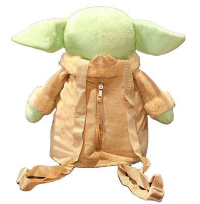 China Hot Bag Amazon Sound Doll Plush Baby Yoda Baby Backpack Children's Toys for sale