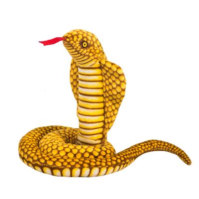 China Plush Factory Custom Cute Soft Toy Halloween Cobra Simulation Snake Plush Toy Pet Toy for sale