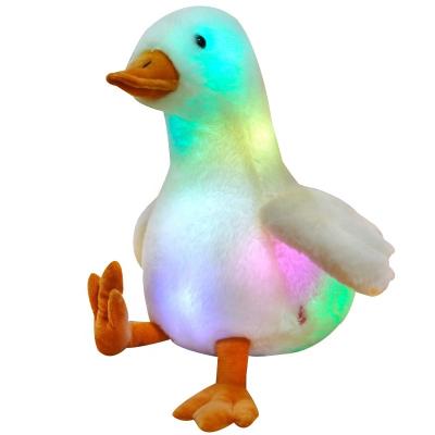 China Factory Direct Large Colorful Luminous Plush Toy Stuffed Plush White Goose LED Doll for sale