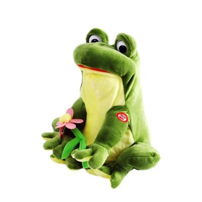 China Plush Customize Funny Electric Frog Stuffed Plush Toys As Gifts For Kids for sale