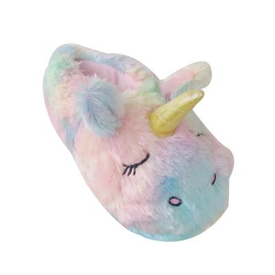 China Custom Factory Price Plush Soft Colorful Plush Slipper Warm Animal Slippers For Girl for sale