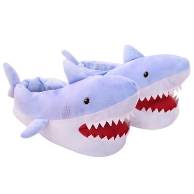 China Free Open Main Soft Bottom Plush Shark Mouth Waist Non-slip Indoor Slippers Cotton Anti-slippery Indoor Slippers for sale