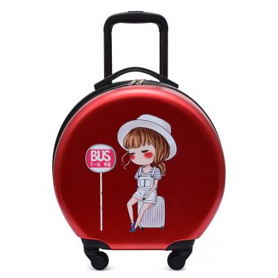 China Newest Style Cute Semicircle Shape Cute 18 Inch Luggage Kids Luggage Boarding Suitcase High Quality Bags for sale