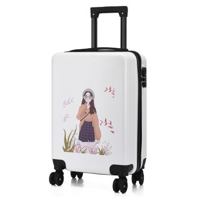 China Trolley Bags Travel Luggage Bag High Quality Print Suitcase Trolley Luggage Hardside Spinner UV Printing Luggage for sale