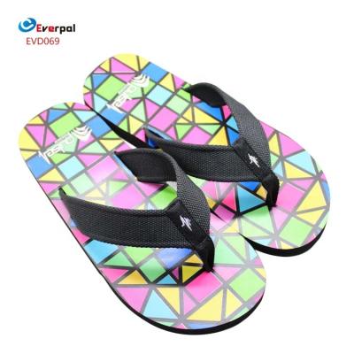 China CUSHIONING Causal Summer Male Wholesale Slippers Printed Logo Flip Flops For Men Custom for sale