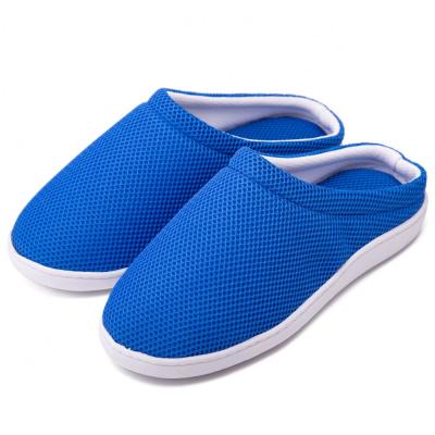 China ARCH cold SUPPORT mesh fabric bamboo fiber gel slippers memory sponge coated slippers with gel insole for sale