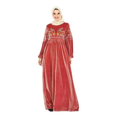 China Muslim Maxi Dress 2020 New Fashion Women Plus Muslim Abaya Dress Jilbab Maxi Dress Casual Kaftan Long Size Printing for sale