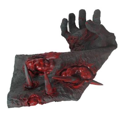 China Halloween Prop Death Light 2 Men's Long Bloody Latex Glove Horror Nailed Hands Haunted House Costume Accessory for sale