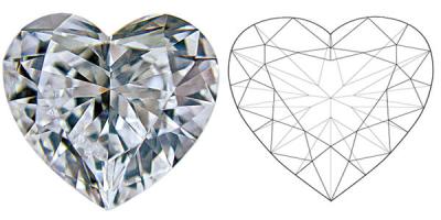 Chine Forme de coeur des diamants développée par laboratoire de fantaisie 1.3-2ct de CVD de diamants de ZKZ à vendre