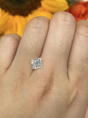 China 1-1.99Carat Colorless Loose Princess Cut Lab Grown Diamond Studs for sale