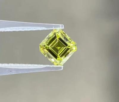 China 1.04 Carat Aches CVD Lab Created Yellow Diamond With Jewelry Accessories en venta