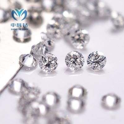 Chine Petite taille Diamants cultivés en laboratoire Combat à la main 0.1ct Pointers Ronde Forme 3 mm Taille DEF VS-VVS à vendre