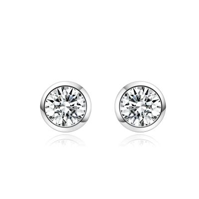 China Classic Design 18k Lab Grown Diamond Earrings Jewelry  Best seller Round shape diamond Earrings for sale