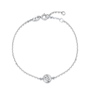 Chine Conception classique 18 carats d'or en laboratoire Bracelet diamanté de style quotidien Bracelet blanc bijoux diamanté style simple Bracelet à vendre