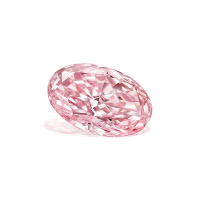 China Sakura Pink Oval Shape Lab Grown Diamonds Fancy Pink VVS-VS IGI Certified CVD Colored Diamond for sale