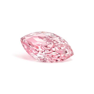 China Sakura Pink Marquise Shape Lab Grown Diamonds Fancy Pink VVS-VS IGI Certified CVD Colored Diamond Diamonds for sale