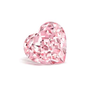 China Sakura Pink Heart Shape Lab Grown Diamonds Fancy Pink VVS-VS IGI Certified CVD Pink Diamonds for sale