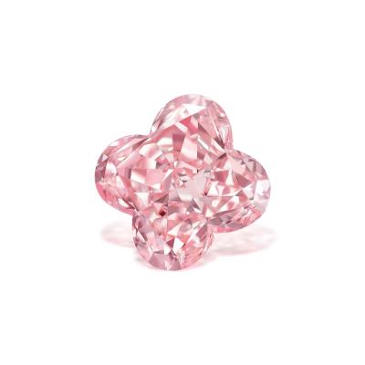 China Sakura Pink Four Clovers Shape Lab Diamonds Fancy Pink VVS-VS IGI Certified CVD Synthetic Diamond for sale