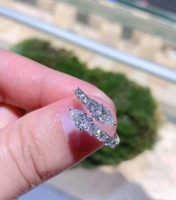 China Full Pave White Diamond CVD Lab Created 1.02ct Pear Shape Snake Ring for sale