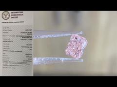 Lab Created Colored Diamonds Radiant Loose Diamond Fancy Intense Pink a report IGI