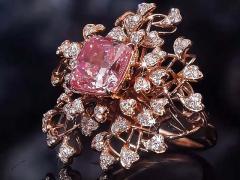 Special Jewelry Design Beautiful Pink Lab Grown Diamond Ring For Banquet