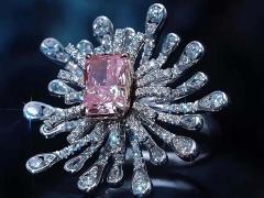 Cool And Fashion Design Pink Lab Grown Diamond Ring Luxury Design