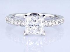 Princess Design Ring White Lab Grown Diamonds Ring Classic Design Daily Style