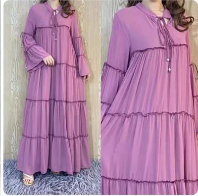 China EID Ramanda Dubai Turkey Solid Breathable 4 Colors Modest Simple Muslim Kaftan Islamic Clothing Abaya Dresses For Women for sale