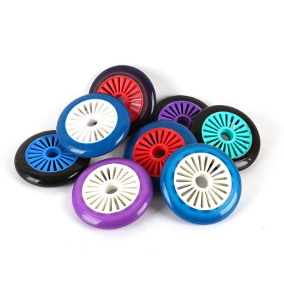 China high quality electric scooters Customiozed 120*24mm PU Self-balancing wheel for integrated speed skate kick scooter wheels for sale