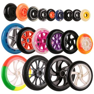 China Office Chair Caster Wear Resistant Heavy Duty PU Wheels High Quality Flashing Custom LED Scooter Wheels Skateboard Wheels for sale