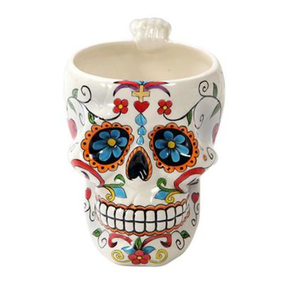 China Viable Coffee Mug from Burton and Burton Large Skeleton Ceramic Skull 15oz for sale