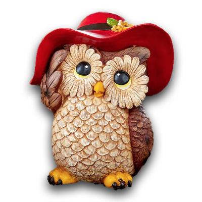 China Artificial Thanksgiving Owl Resin Fall Harvest Figurine For Sale for sale