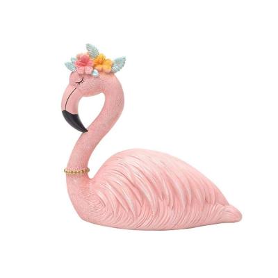 China Europe Resin Flamingo Artistic Figurines Valentine Gift for sale