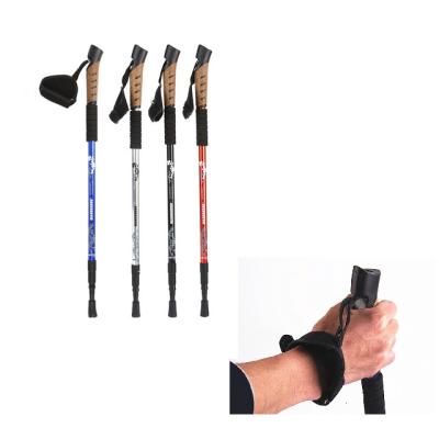 China Adjustable Aluminum Folding Trekking Canes Adjustable Folding Poles Hiking Hiking Canes for sale