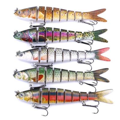 China Luminous Color 8 Segments Floating Stick Bait Fishing Lures Builds Plastic Squid Lure for sale