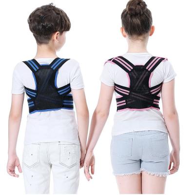 China Adjustable Elasticity Breathable Breathable Reinforce Kids Back Support Brace Posture Correction Belt for Lumbar and Back for sale