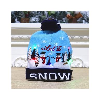 China Unique Funny Eco-Friendly Colorful Embroidered Blue Santa Hats for sale