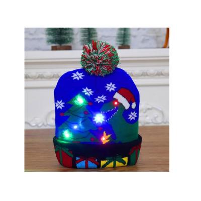 China Eco - Friendly Artificial Christmas Ornament Light Up Santa Hat Lighted Christmas Tree Hat for sale