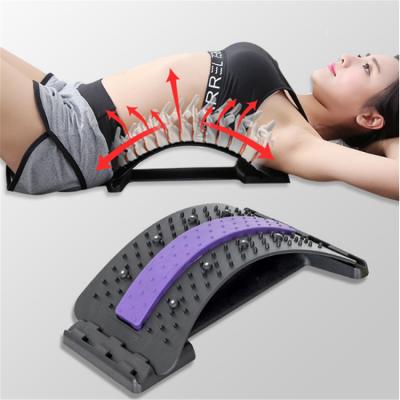 China Portable Adjustable Back Stretcher Equipment Fitness Massager Neck Waist Massager For Relaxation Spine Pain Relief Lumbar Back Stretcher for sale