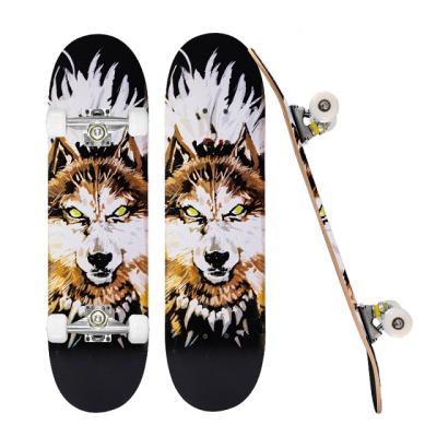 China Double Rocker Mini Cruiser Dance Skateboards 7 Ply Maple Skate Board Wear Resistant Deck for sale