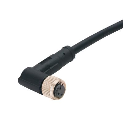 China M8 3pin automotive female waterproof molding ip67 cable 90 degree connector car airbag connectors for sale