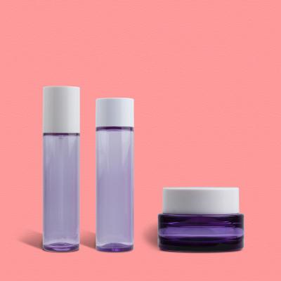 China Skin Care Cosmetic Face Cream Cosmetic Packaging Set 150ml Toner Bottle With Screw Cap zu verkaufen