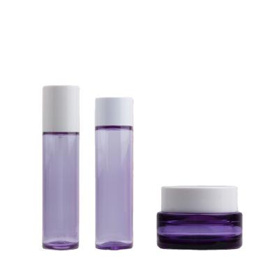 China High Quality Skin Care Cosmetic Packaging Set Plastic PET Bottles Lotion Bottles Jar For Cream zu verkaufen