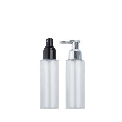 China Cosmetic In Stock 100ml120ml150ml PET Lotion Spray Bottle For Cosmetic Packaging Te koop