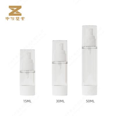 China Cosmetic Transparent Airless Spray Bottle PP AS 15/30/50ml Plastic Bottles With Sprayer For Cosmetic Te koop