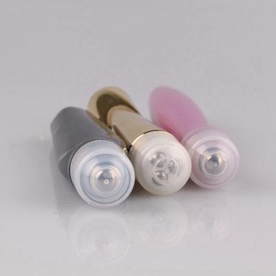 China Gold Plating PETG Cosmetic Skin Care 18ml Custom Plastic Small Roll On Bottle For Eye Cream for sale